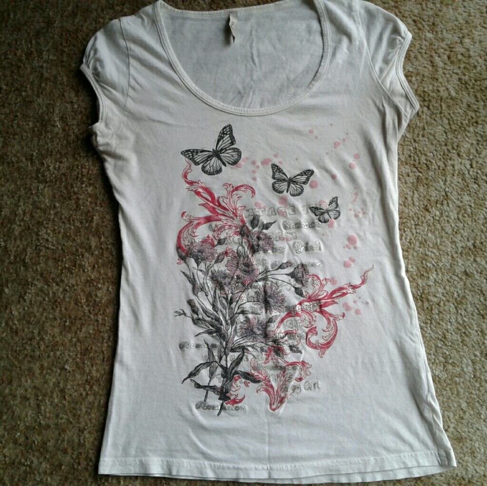 ~White butterfly top~